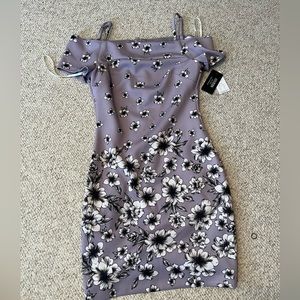 purple flower dress